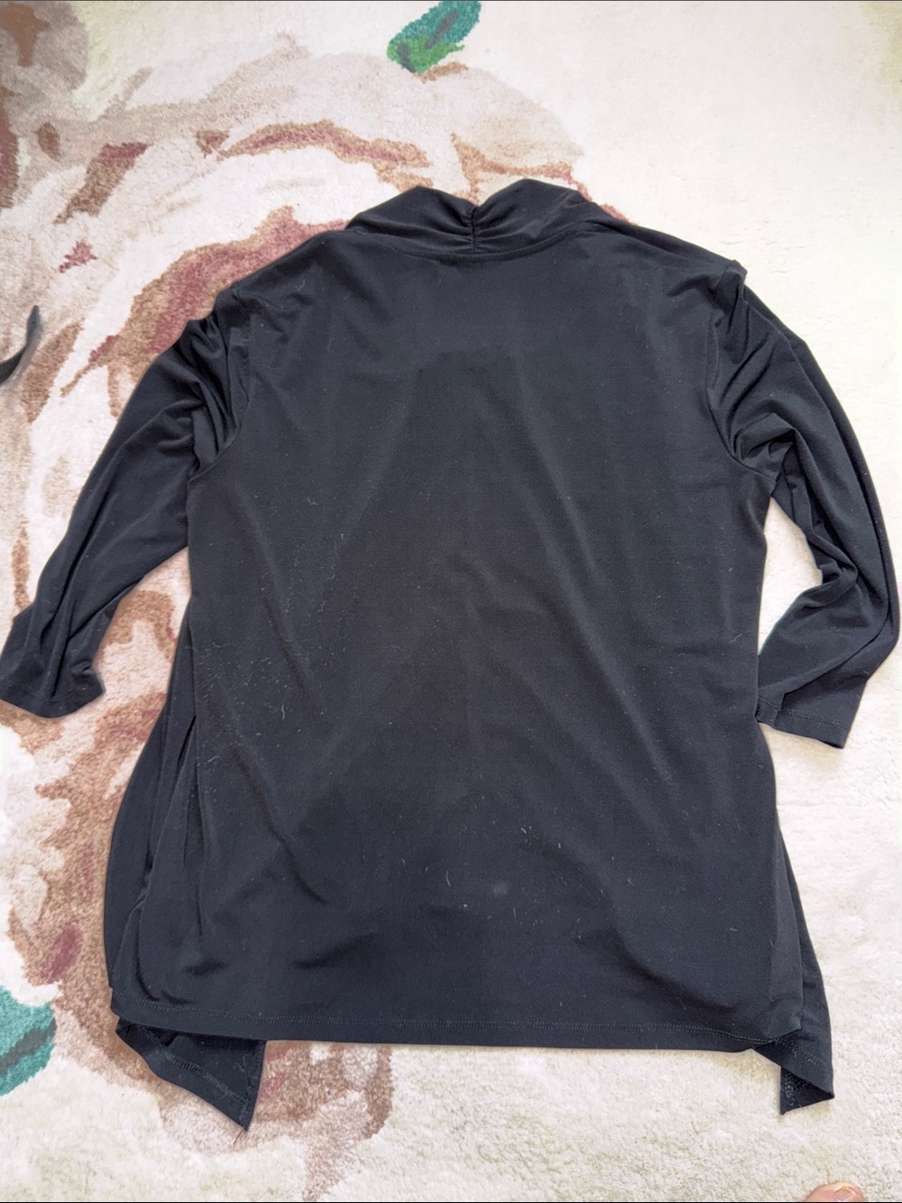 croft & barrow Black Layered Neck Detail Top - Picture 6 of 6